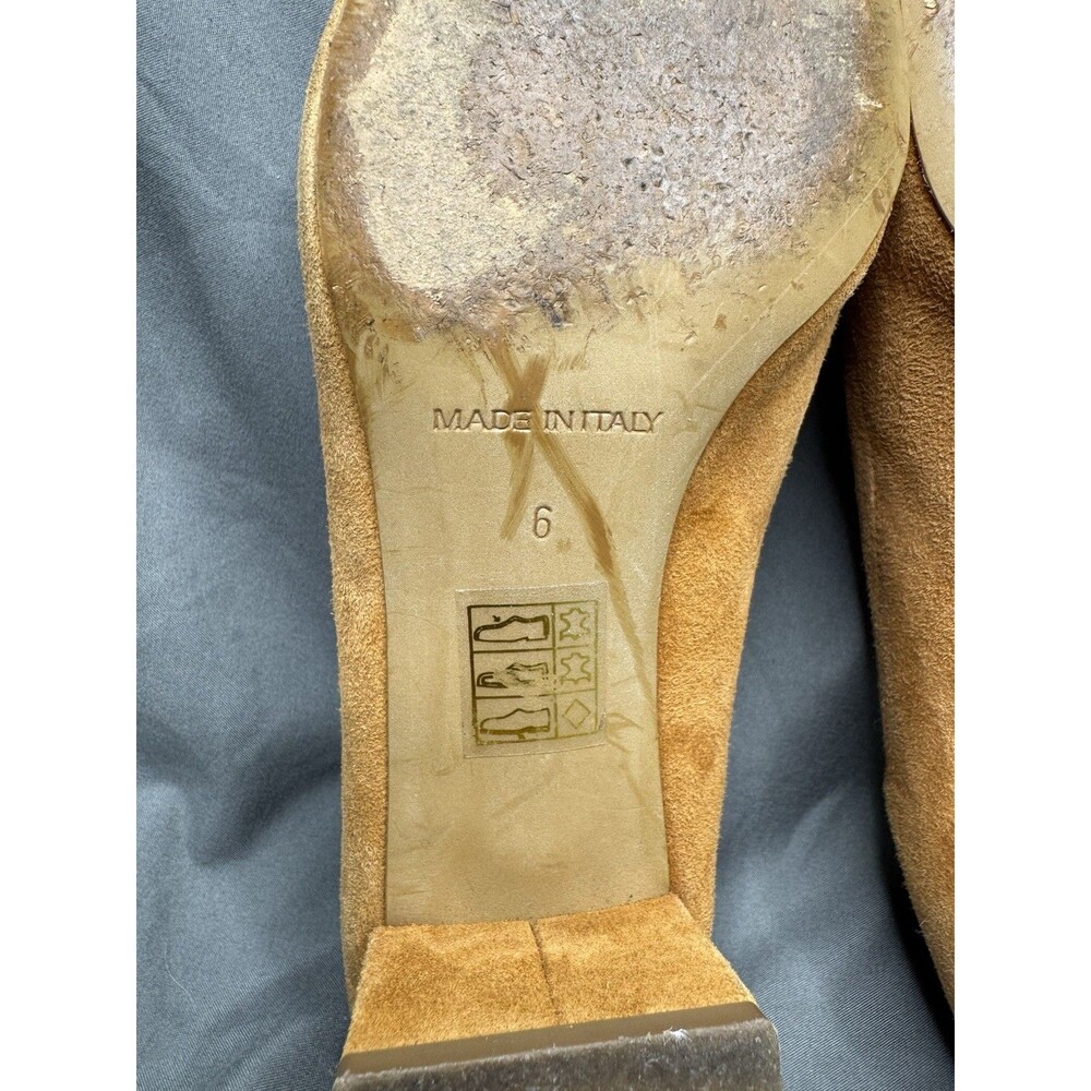 Everlane Women's Day Heels Pumps Brown Round Toe Suede Block Made In Italy Sz 6 - Picture 13 of 14